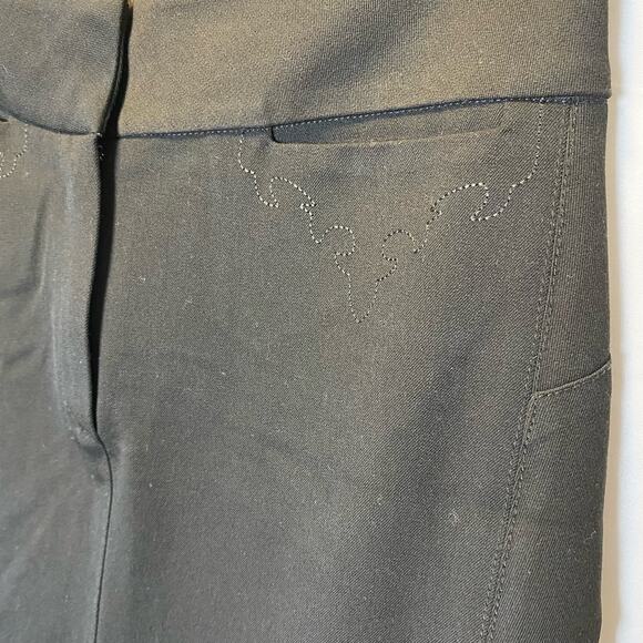 Diab'less Vintage From France Classic Black A-line Embroidered Midi Skirt - Picture 3 of 14